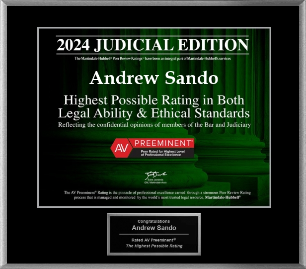 sando law 2024 judicial edition badge